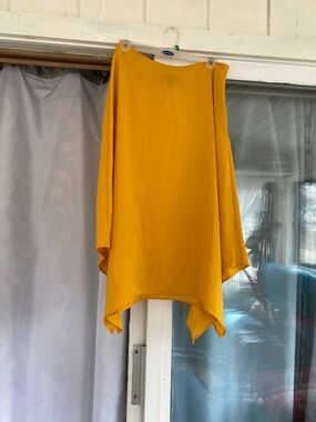 Who What Wear Yellow Asymmetrical Handkerchief-Hem Skirt
